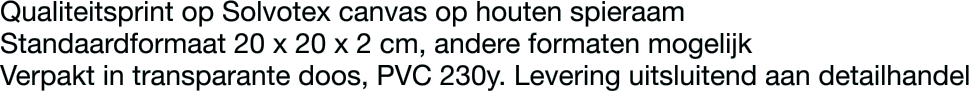 Qualiteitsprint op Solvotex canvas op
